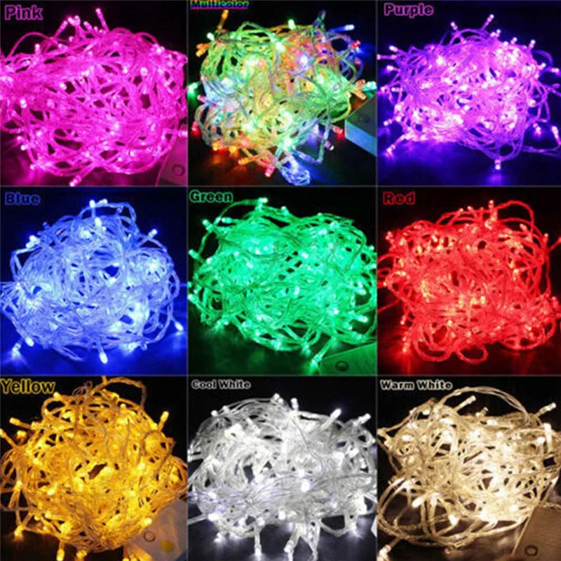 guirlande lumineuse led 100 ampoules étanches pour extérieur décorations festives