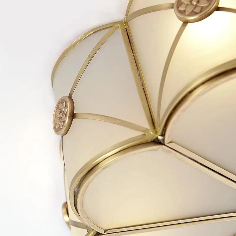plafonnier rond en cuivre pour éclairage intérieur élégant - vue 6 sur 6