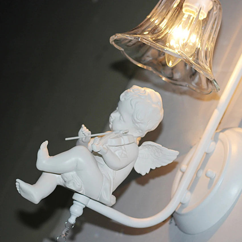 applique murale moderne ange musique pour enfant décoration - vue 6 sur 8