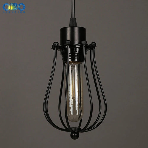 suspension vintage en métal noir pour éclairage intérieur