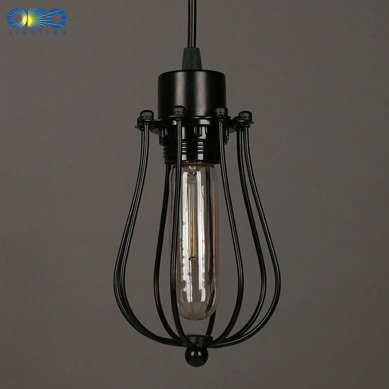 suspension vintage en métal noir pour éclairage intérieur - vue 7 sur 6