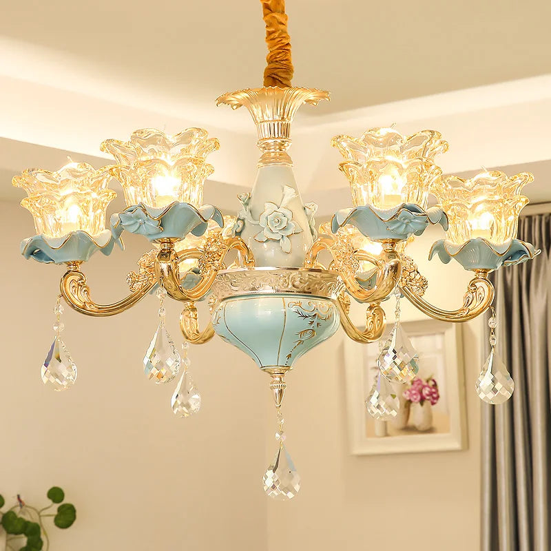 lustre sol duplex style européen céramique - vue 6 sur 14