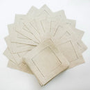 Serviette de table lot 6 lin brodé européen
