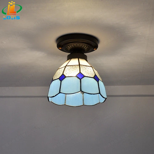 Modern minimalist tiffany ceiling light for contemporary decor - vue 2 sur 10