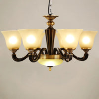lustre en cuivre forgé éclairage de luxe vintage bougies rustiques