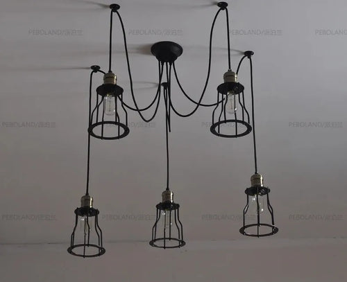 lustre rétro nordique vintage réglable design art spider