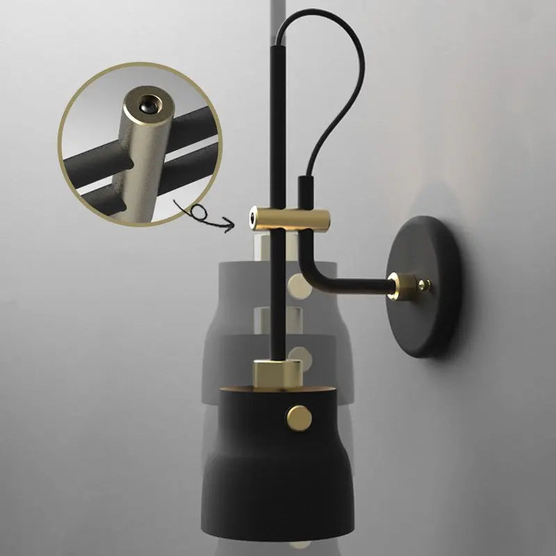Applique led vintage fer loft bar salle bain chambre - vue 5 sur 6