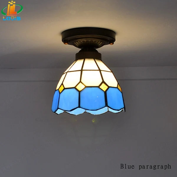 Modern minimalist tiffany ceiling light for contemporary decor - vue 10 sur 10