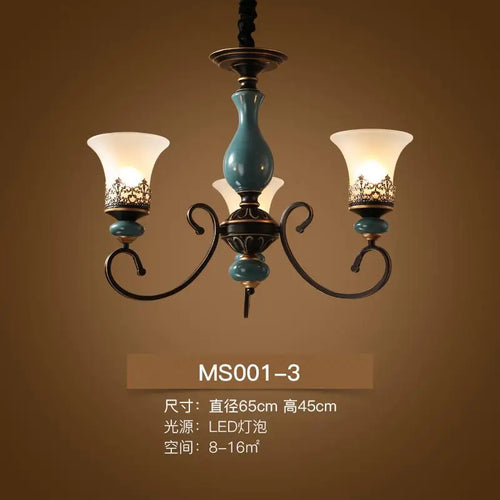 lustre à led en céramique style rétro moderne et luxueux - vue 11 sur 10