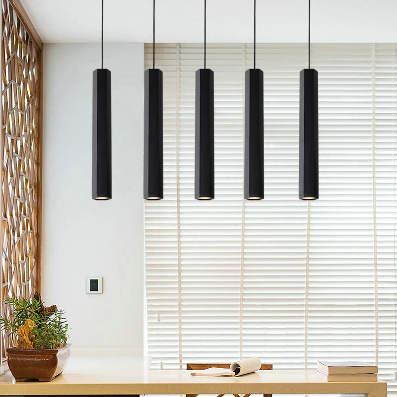 lustre hexagonal moderne pour décoration industrielle créative - vue 3 sur 18