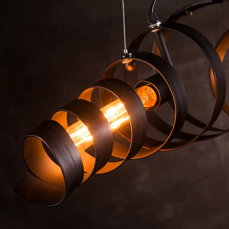 suspension vintage moderne en fer forgé pour intérieur - vue 6 sur 7