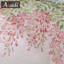 Voilage tulle motif floral moderne pour salon chambre