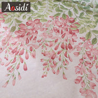 Voilage tulle motif floral moderne pour salon chambre