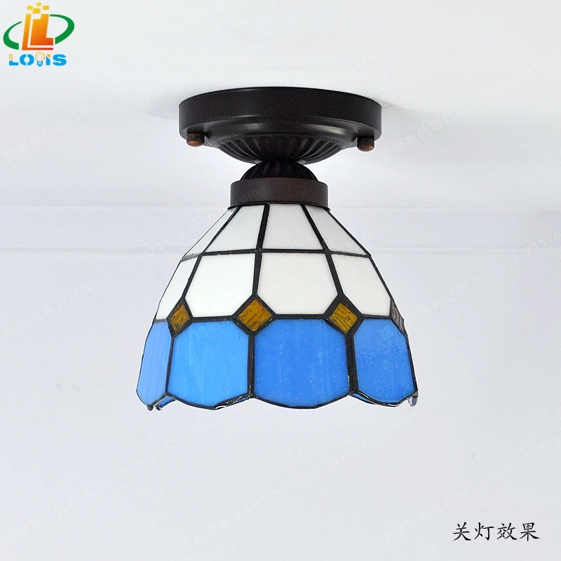 Modern minimalist tiffany ceiling light for contemporary decor - vue 6 sur 10