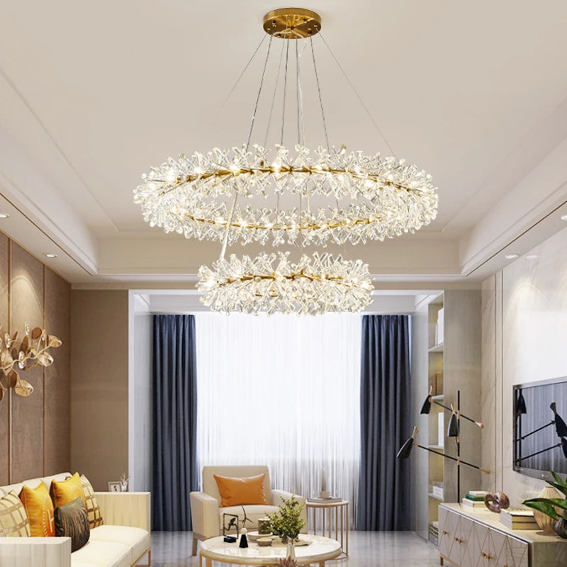 suspension en cristal design nordique pour éclairage élégant - vue 4 sur 14
