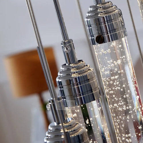 lustre à led spirale xl pour éclairage intérieur élégant - vue 7 sur 7