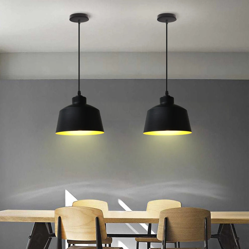 suspension loft nordique moderne avec 3 suspensions pour cuisine - vue 7 sur 9