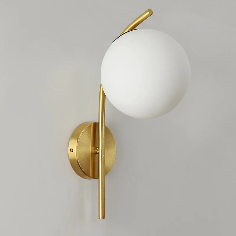Applique murale LED en cuivre moderne pour éclairage intérieur - vue 5 sur 8