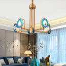 Two tier Nordic agate chandelier for minimalist restaurant