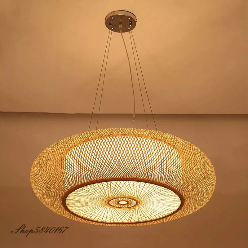 suspension en bambou fait à la main style chinois décoratif