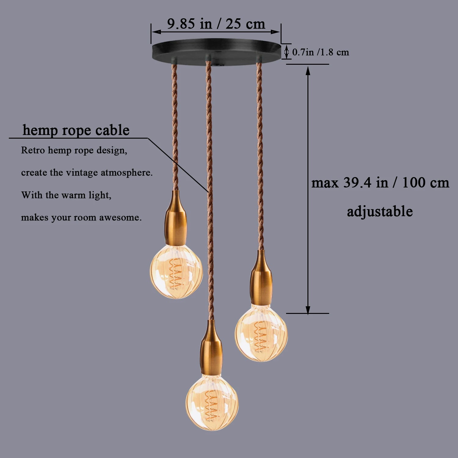 lampes suspendues modernes nordiques edison support vis aluminium décoration maison - vue 6 sur 15