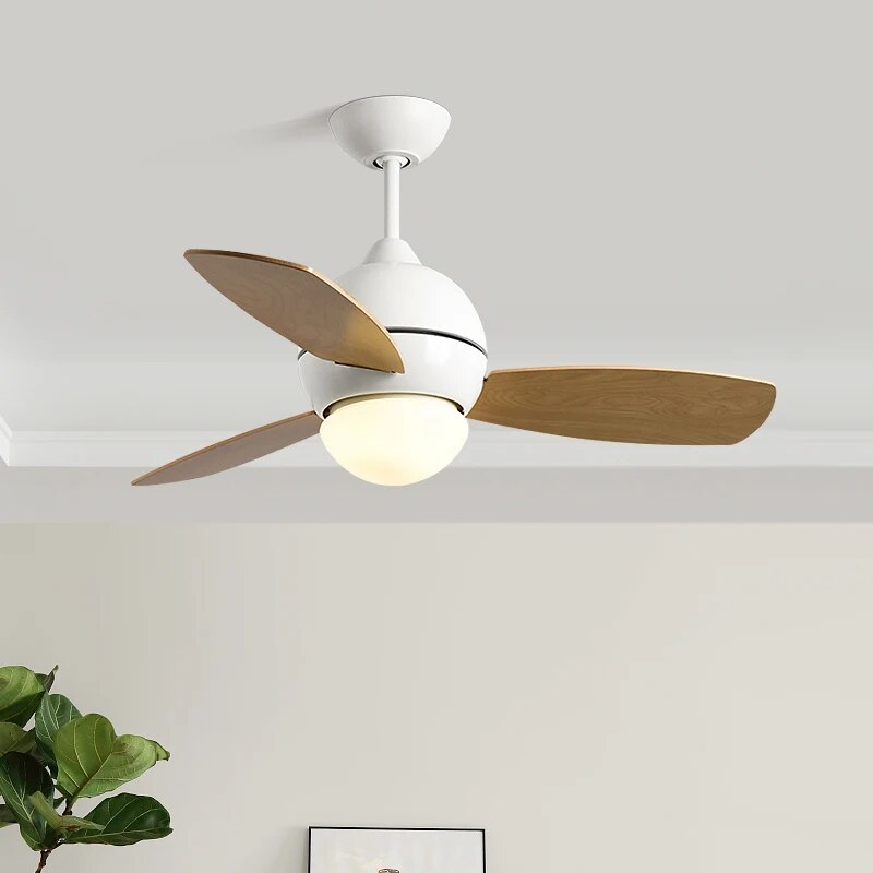 ventilateur plafond macaron télécommande 36'' lumière chambre enfant créative - vue 3 sur 13