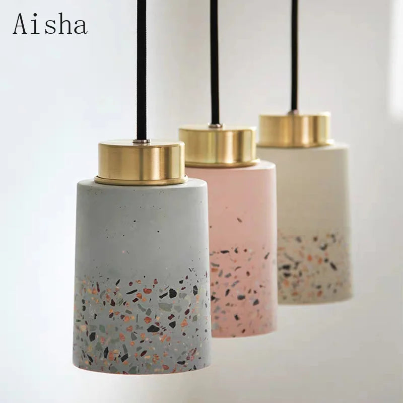 suspension vintage en ciment pour bar et café - vue 2 sur 14