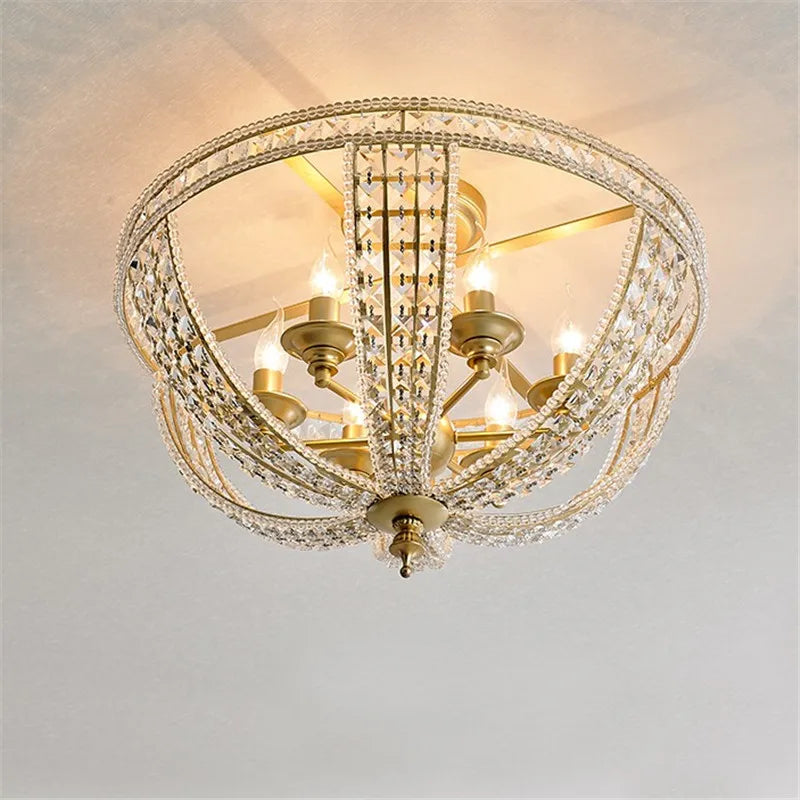 plafonnier en cristal de luxe style loft américain décoratif pour intérieur - vue 7 sur 6