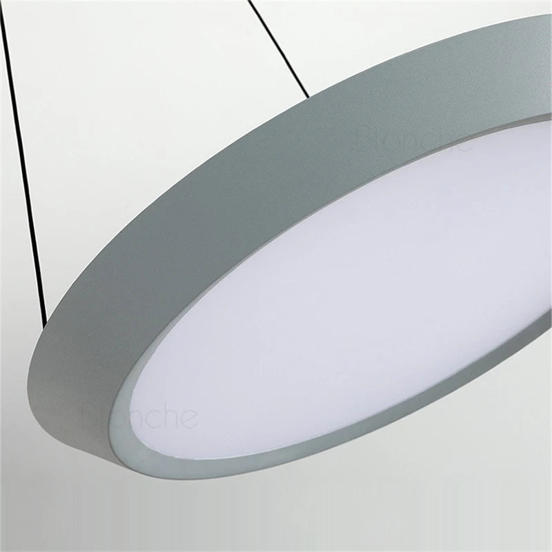 suspension moderne ronde en led pour éclairage intérieur - vue 4 sur 10