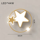 plafonnier led étoile dorée éclairage créatif nordique pour intérieur