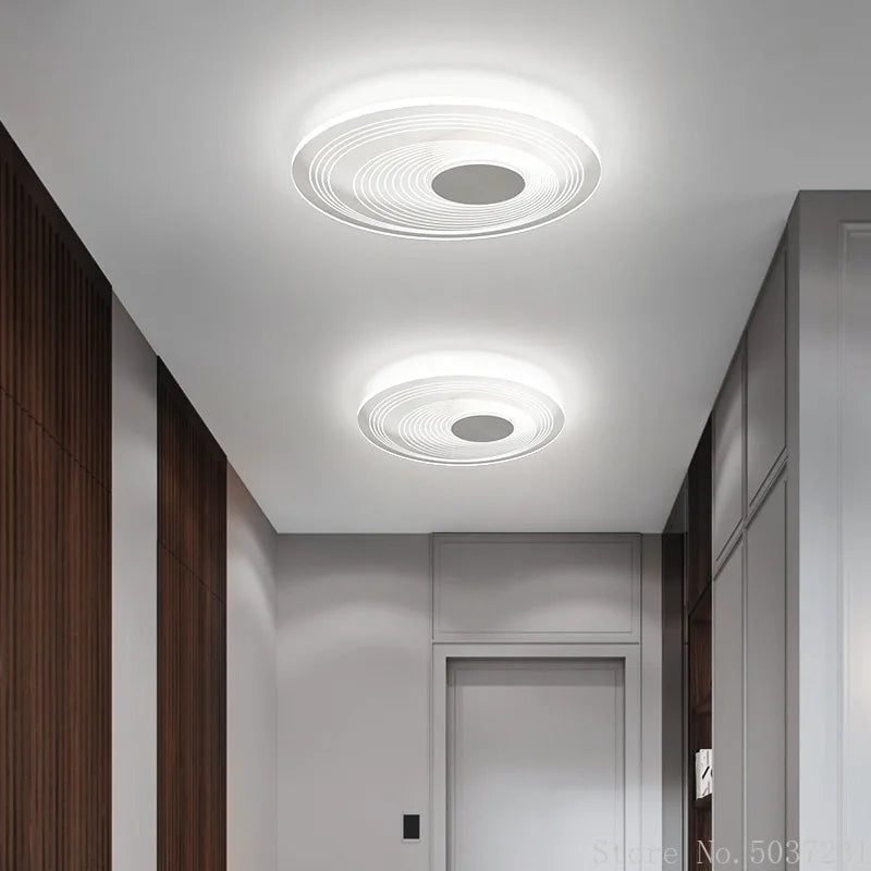 plafonnier led minimaliste en aluminium acrylique de style géométrique - vue 4 sur 11