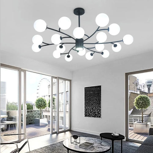 Nordic branch chandelier for minimalist indoor lighting - vue 3 sur 8