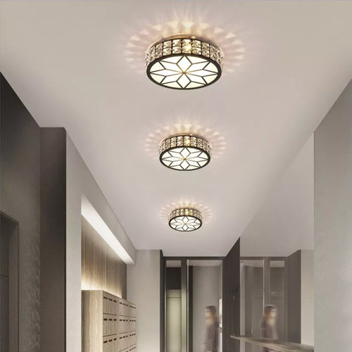 Plafonniers nordiques Lampara Techo lustre Led lumières en cristal Luminaria De Teto Para Sala Plafonnier or noir blanc Lampy - vue 3 sur 12