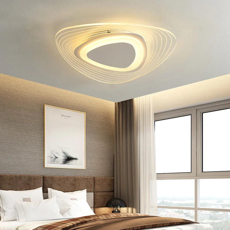 lustre led avec télécommande pour éclairage intérieur moderne - vue 6 sur 12