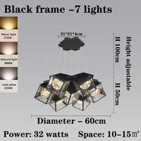 lustre led moderne dimmable pour intérieur géométrique