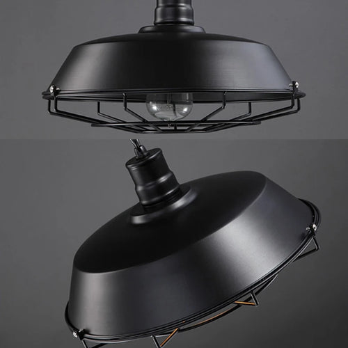 Suspension Loft Style Vintage cage industrielle rétro - vue 4 sur 8