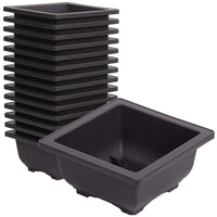 15 PCS 4.7 Inch Flower Pot, Square Plastic Bonsai Training Pot, Flower Succulent Flower Pot Container, for Garden, Interior, Home