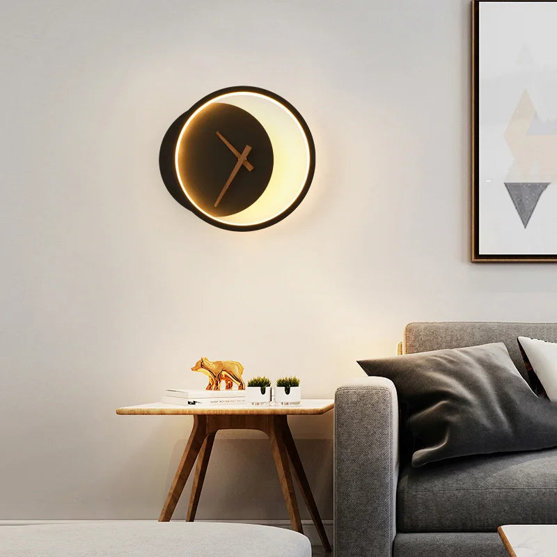 applique murale led design nordique en forme de croissant - vue 3 sur 8