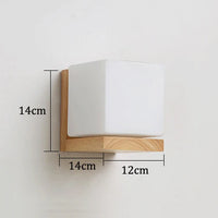 lampe de chevet led japonaise en bois massif créatif