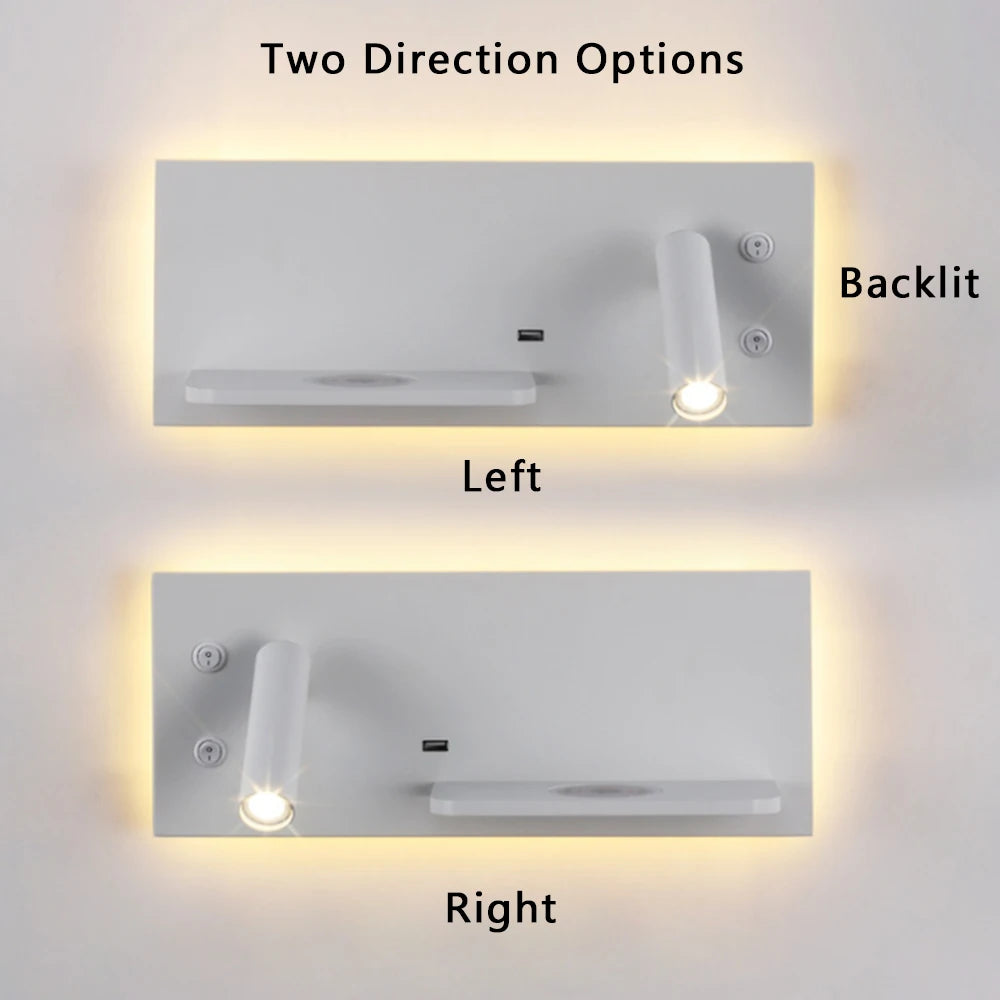 lampe de lecture led sandiy avec chargeur usb et sans fil - vue 5 sur 14