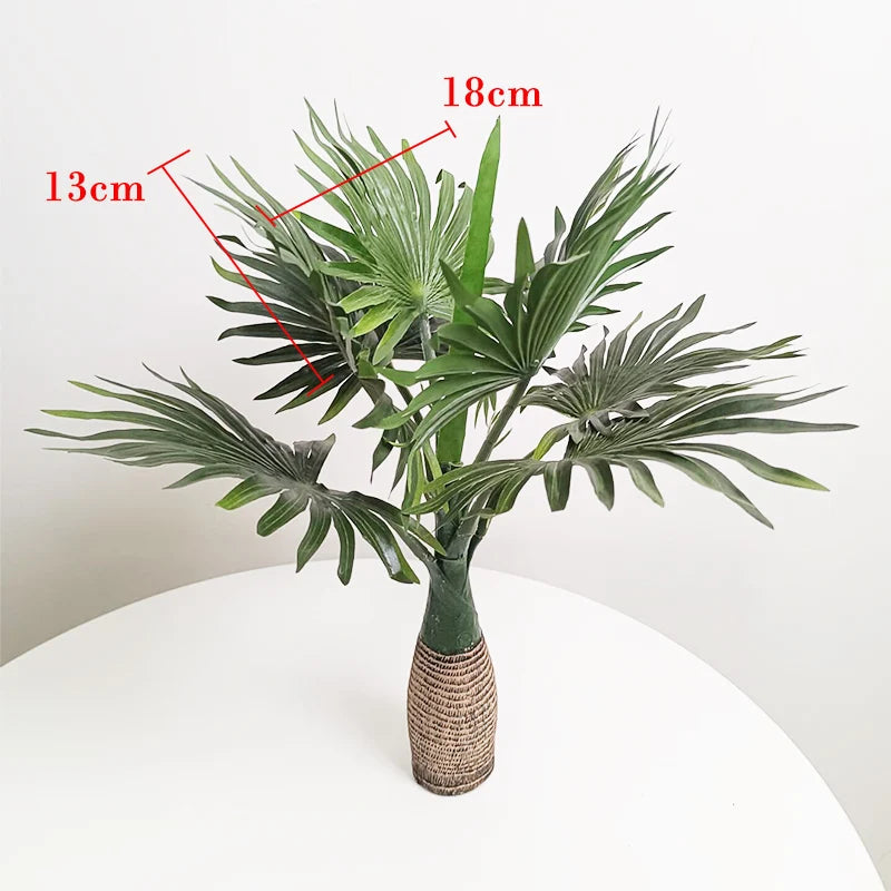 palmier artificiel monstera tropical pour décoration intérieure en pot - vue 7 sur 9