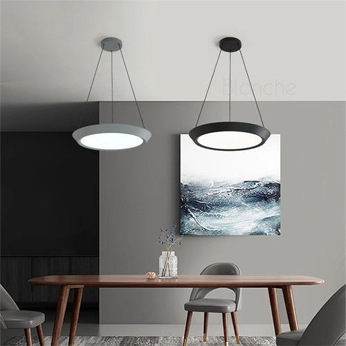 suspension moderne ronde en led pour éclairage intérieur
