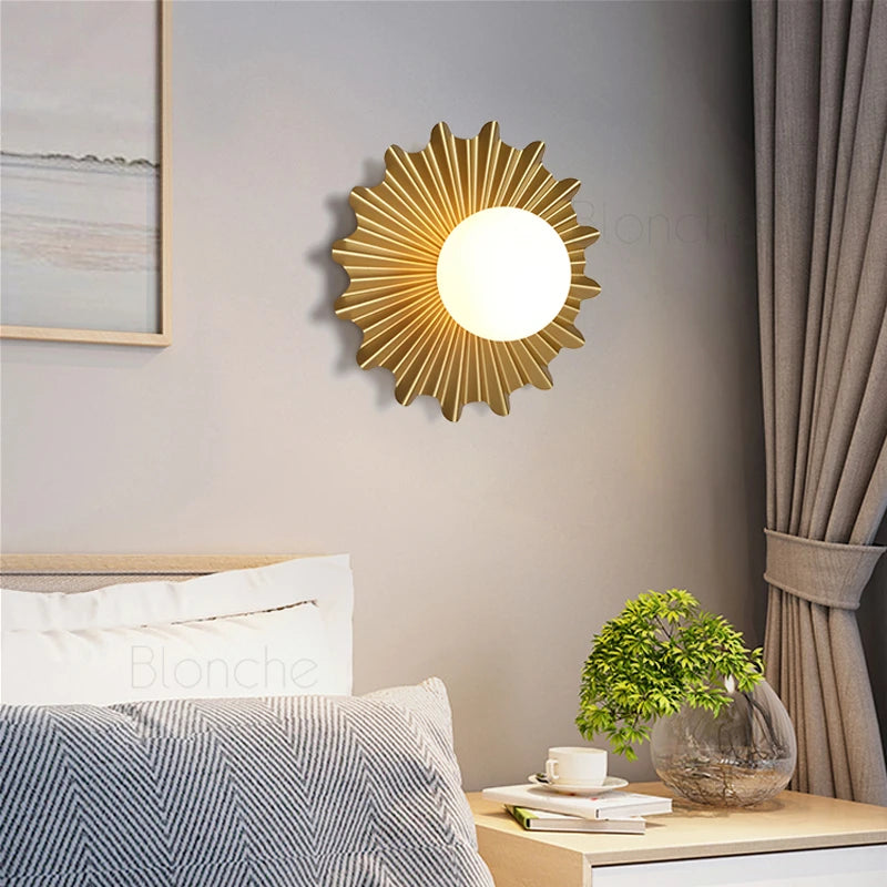 appliques murales solaires led modernes en fer nordique décoratives - vue 5 sur 7
