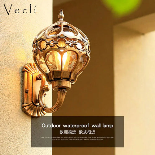 Applique murale étanche extérieure rétro extérieur intérieur Villa jardin lampe de jardin extérieur mur allée couloir balcon décoration - vue 3 sur 8