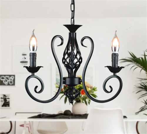 suspension industrielle rétro en fer pour éclairage intérieur