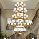 lustre chinois grande taille pour décoration d'intérieur élégant