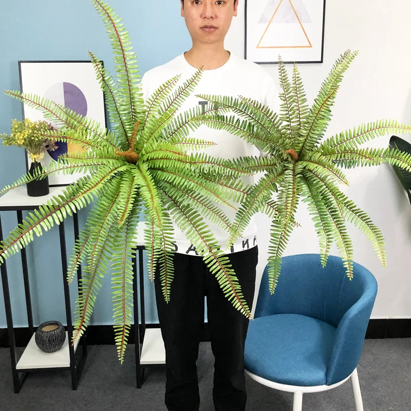 grande fougère artificielle palmier pour décoration extérieure tropicale - vue 3 sur 8