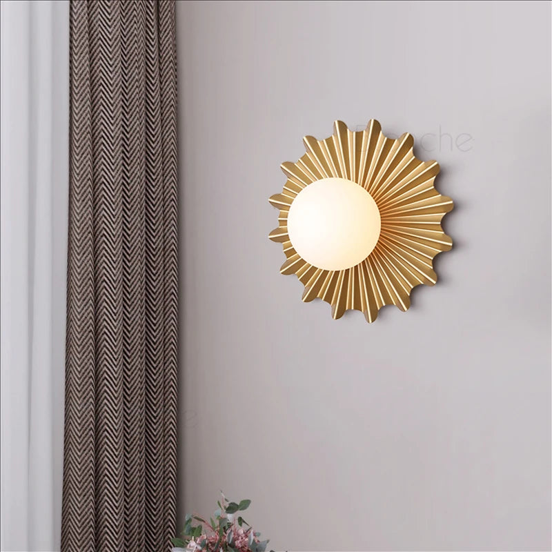 appliques murales solaires led modernes en fer nordique décoratives - vue 2 sur 7