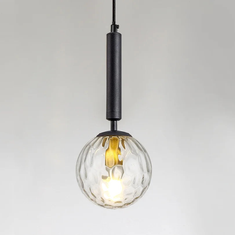 lustre moderne en verre pour bar restaurant et décoration intérieure - vue 4 sur 10