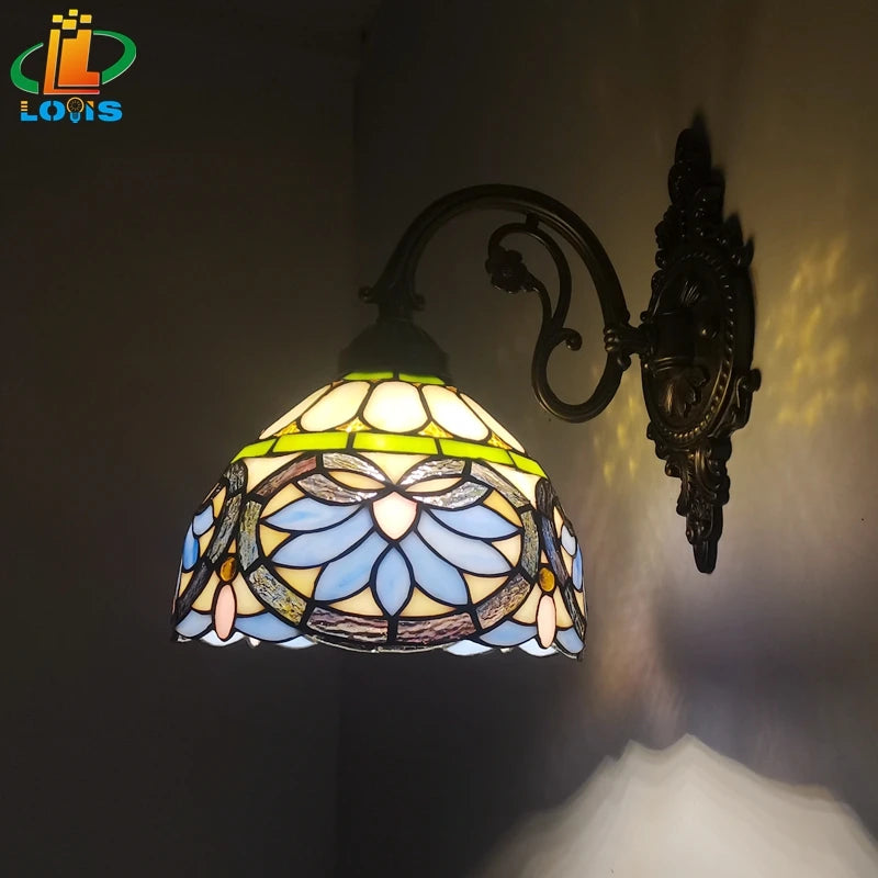 applique murale coeur style tiffany pour intérieur et extérieur - vue 3 sur 6